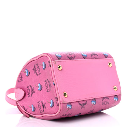 MCM Sweet Visetos Mini Boston Bag Pink 4 of 16