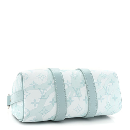 Louis Vuitton Monogram Aquagarden Keepall Bandouliere 25 Crystal Blue 4 of 8