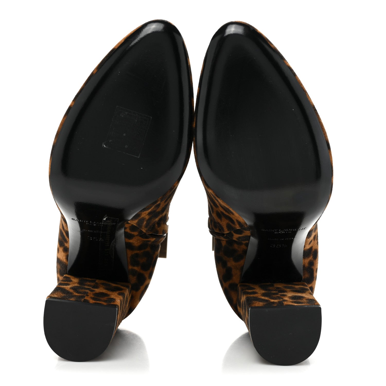 Saint Laurent Suede Lou Ankle Boots 35.5 Leopard 5 of 15