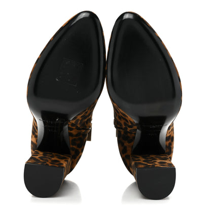 Saint Laurent Suede Lou Ankle Boots 35.5 Leopard 5 of 15