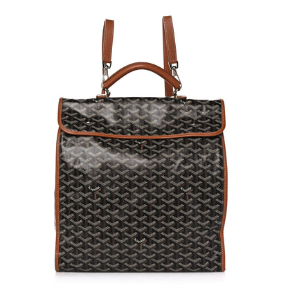 Goyard Goyardine Saint Leger Soft Briefcase Backpack Black Gold 1 of 10