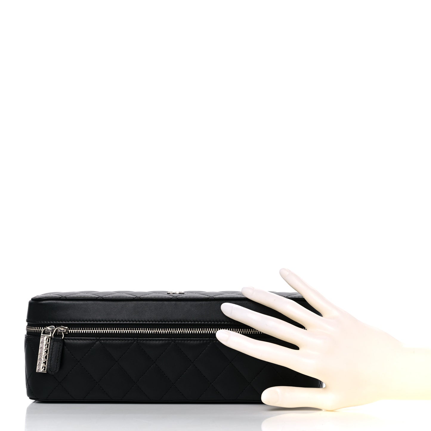 Lambskin Quilted Watch Case Black