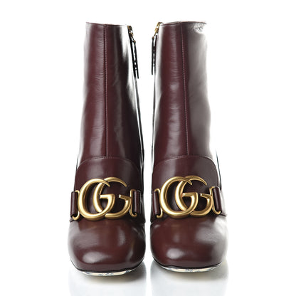 Gucci Malaga Kid GG Victoire 95mm Ankle Boots 35.5 Vintage Bordeaux 2 of 10