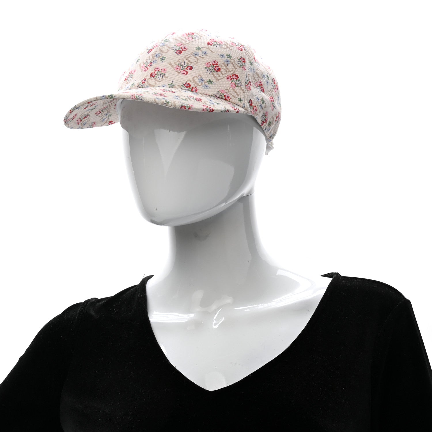 Gucci X LIBERTY OF LONDON Canvas Floral Print Baseball Hat M White 2 of 11