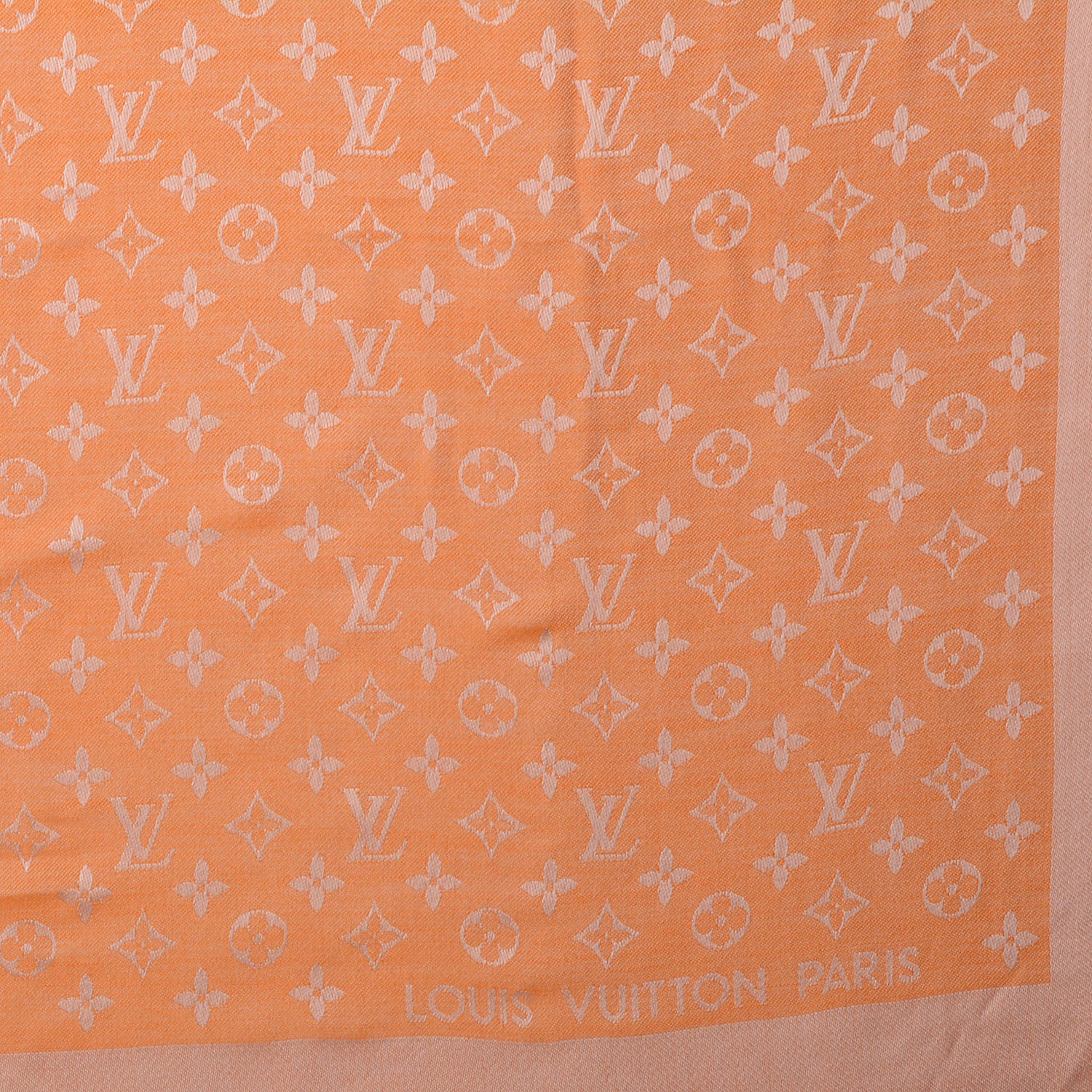 Louis Vuitton Wool Silk Monogram Denim Shawl Piment 1 of 5