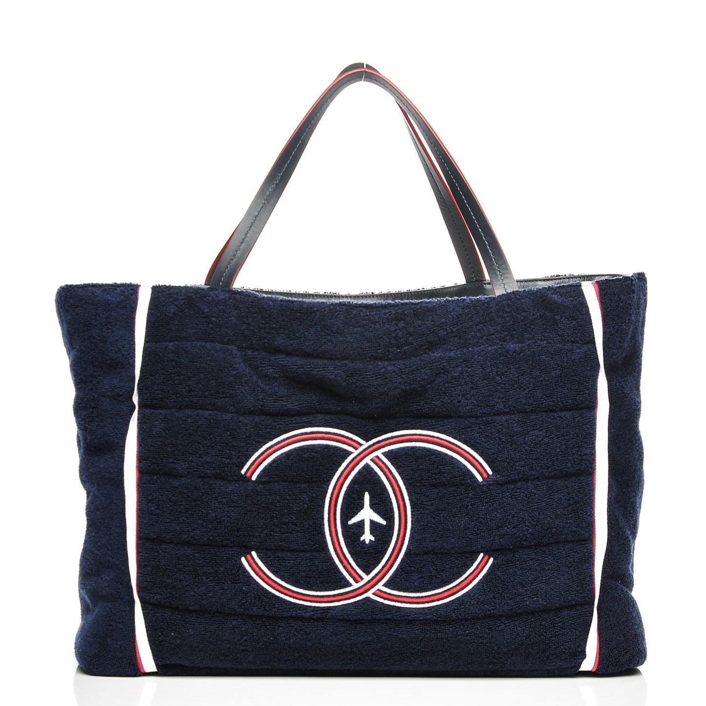 Reversible Airlines Tote Silver Navy
