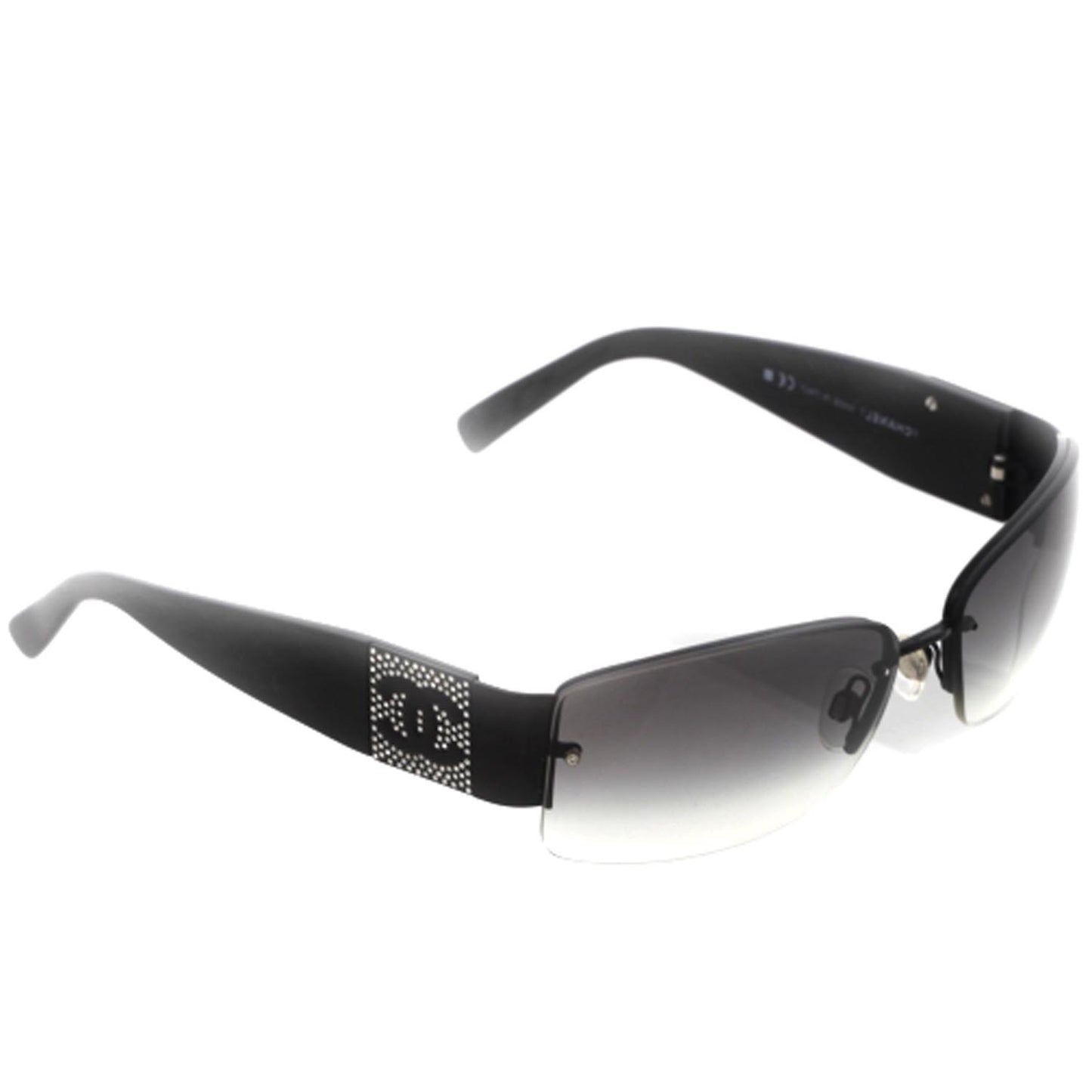 Crystal CC Logo Sunglasses 4117 B Black