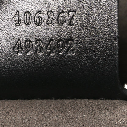 Gucci Guccissima Signature Medium Double Buckle Flap Messenger Bag Black 7 of 11