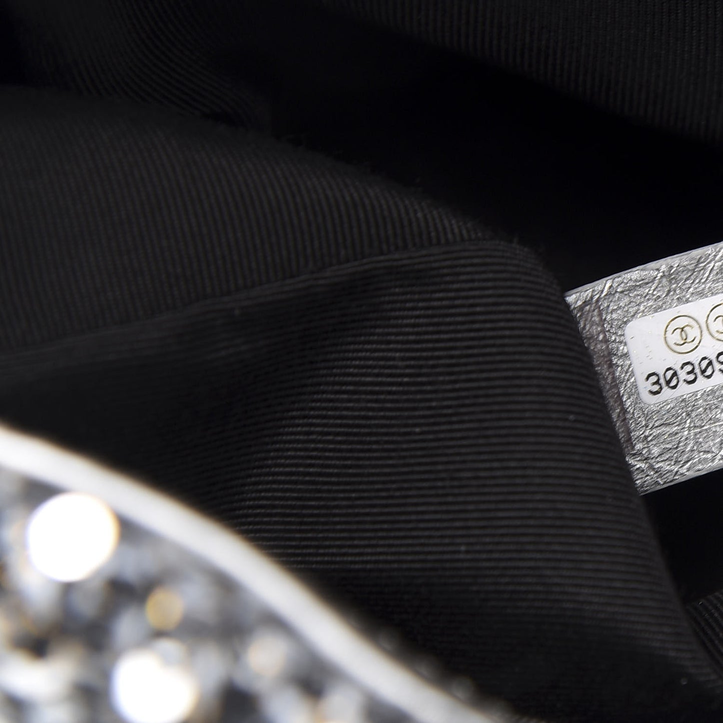 Sequin Quilted Medium 19 Flap Silver