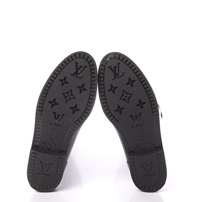 Louis Vuitton Rubber Embossed Monogram Drops High Rain Boots 37 Black 5 of 6