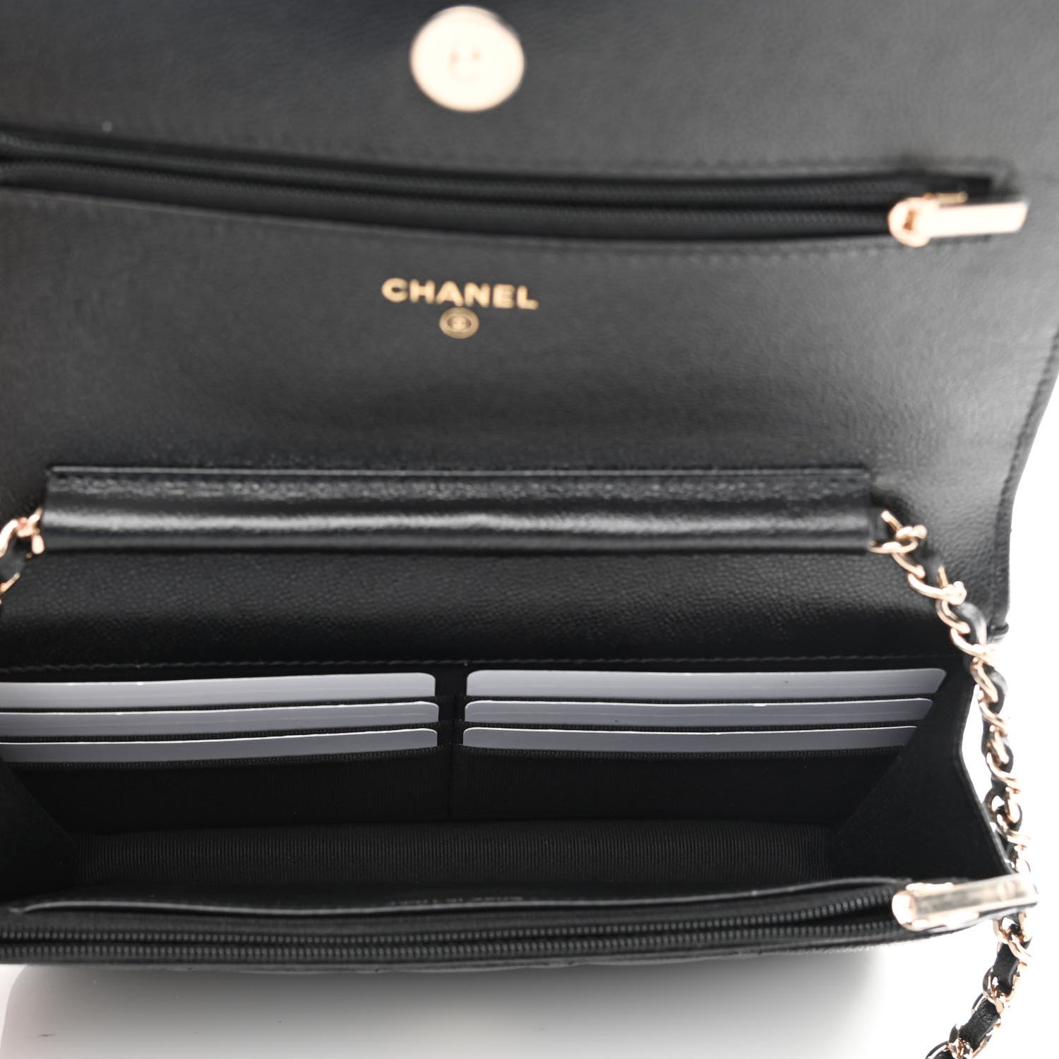 Chanel Caviar Quilted Wallet On Chain WOC Black 4 of 11