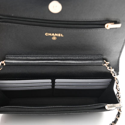 Chanel Caviar Quilted Wallet On Chain WOC Black 4 of 11
