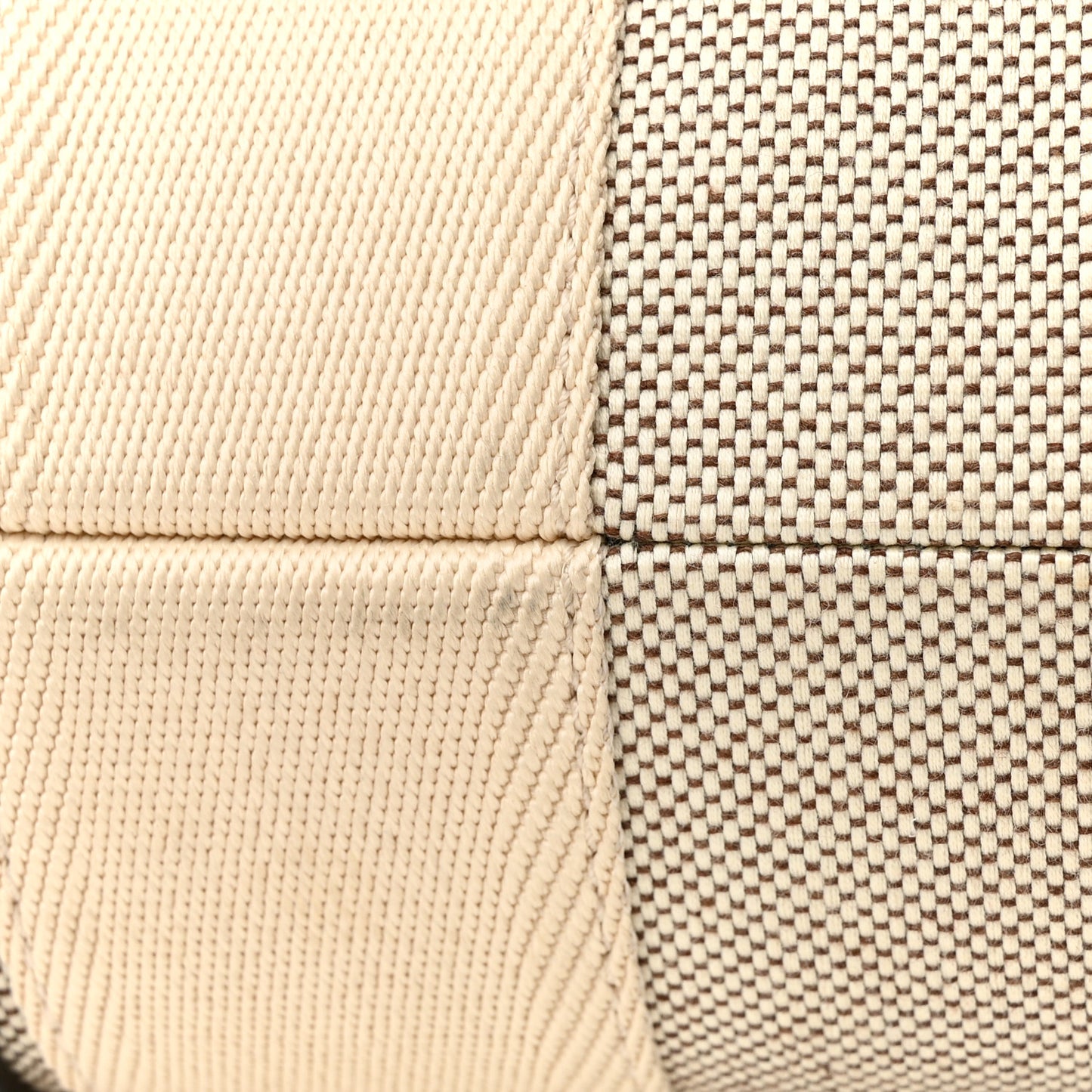 Cotton Calfskin Large Woody Ribbon Tote White Brown