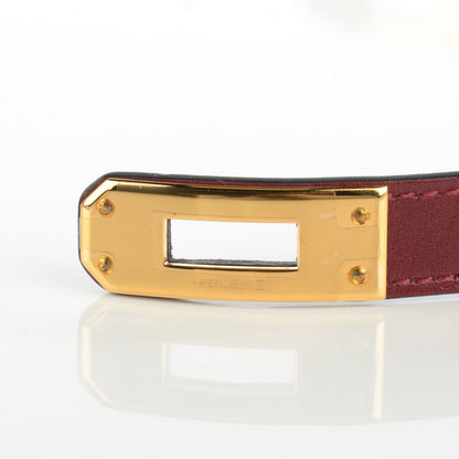 Hermes Tadelakt Kelly Double Tour Bracelet M Rouge H 6 of 7