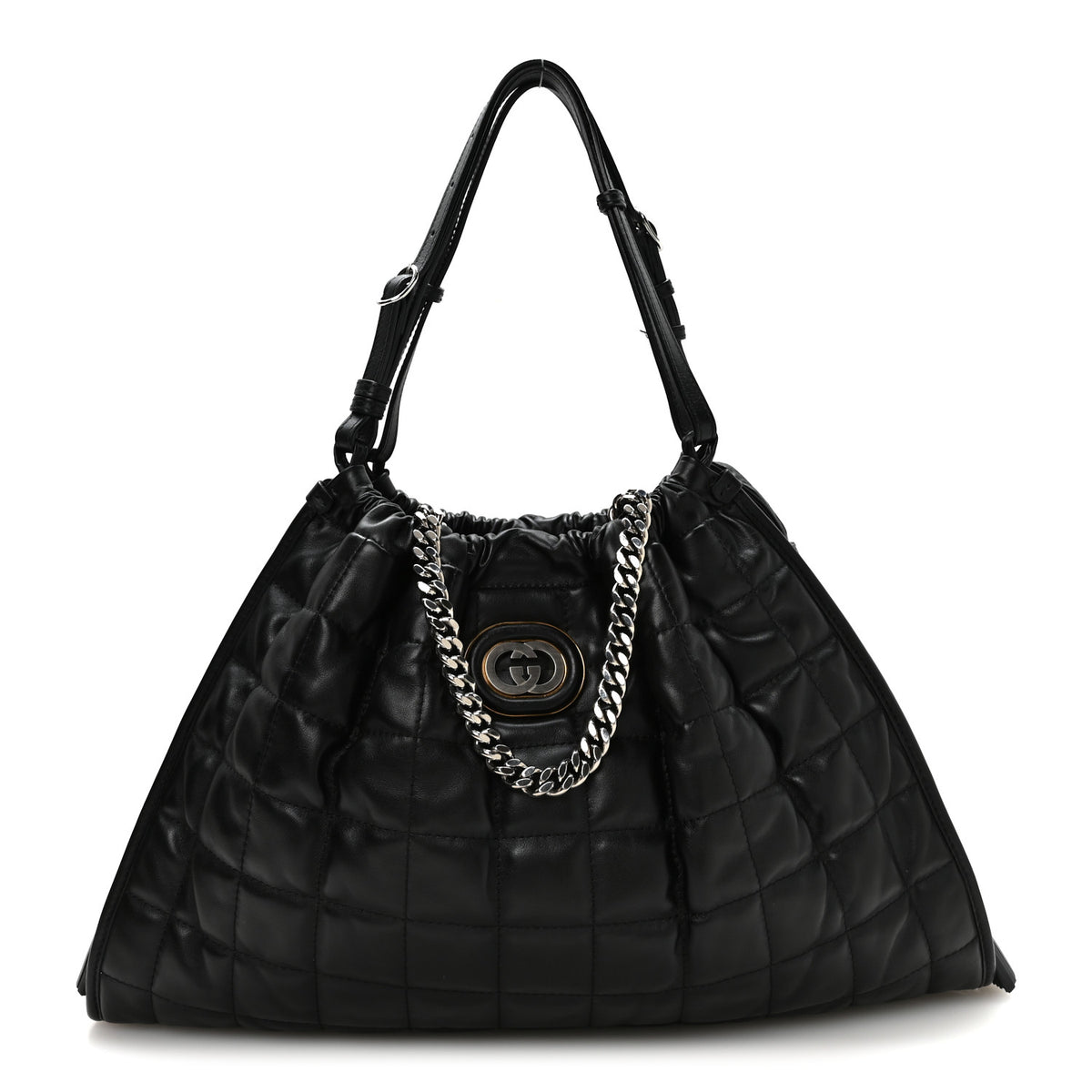 Gucci Calfskin Quilted Large Deco Tote Bag Black 1 of 10