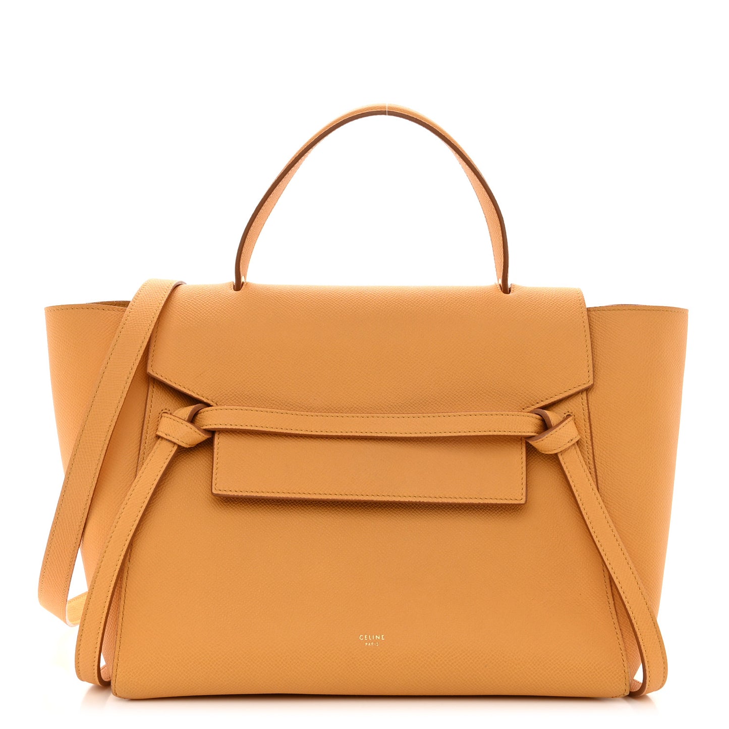 Grained Calfskin Mini Belt Bag Amber