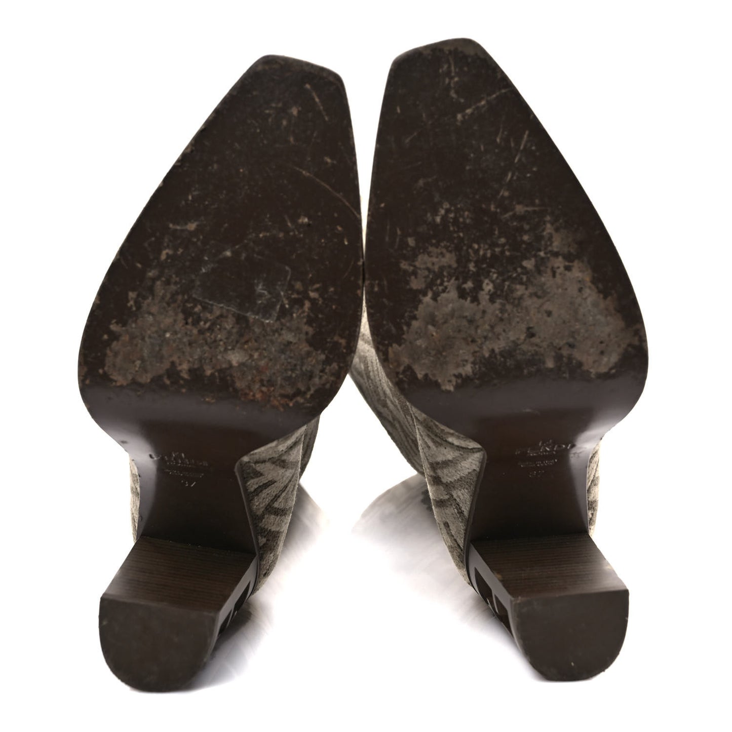 Chenille Jacquard FF 110mm Knee Boots 37 Tortora Nuvola