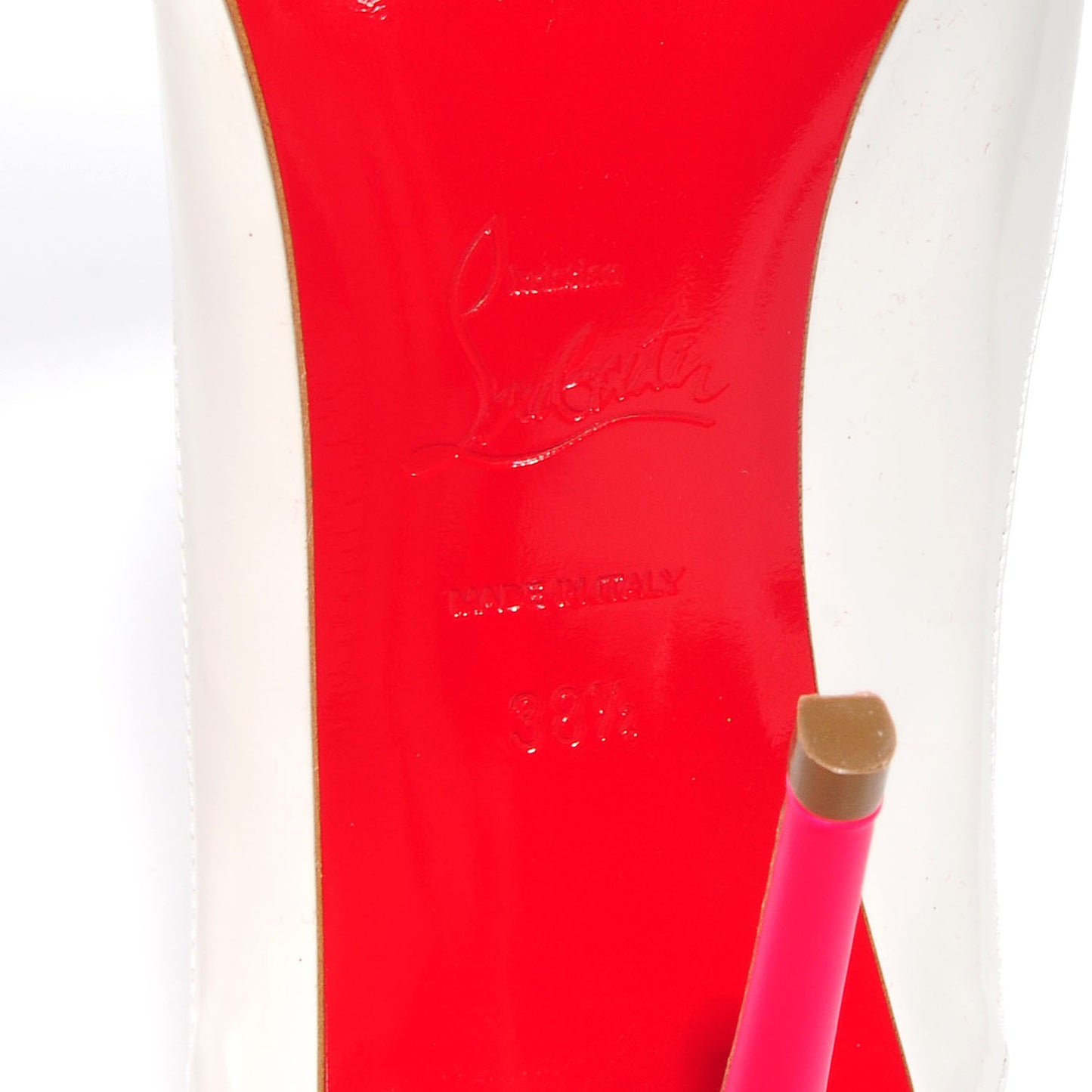 Jazz Calf Glittered Tucsick 100 Pumps 38.5 Fluo White Gold