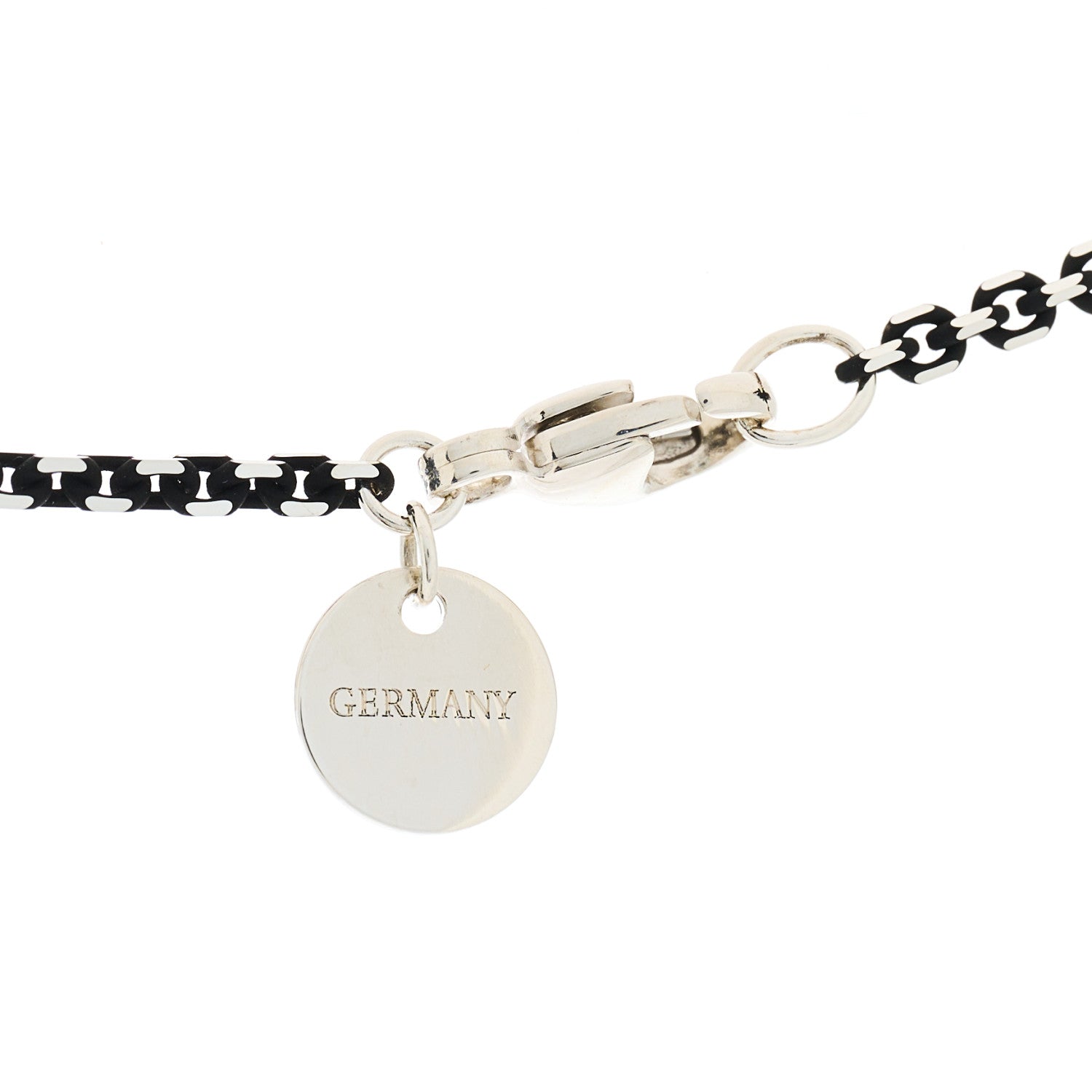 Tiffany Sterling Silver Enamel 1.75mm Chain Necklace Black 18" 3 of 5