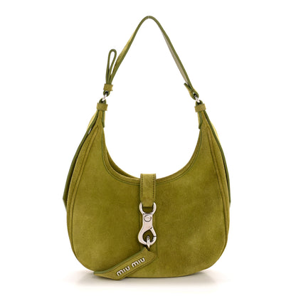Miu Miu Camoscio Shoulder Bag Edera 1 of 15