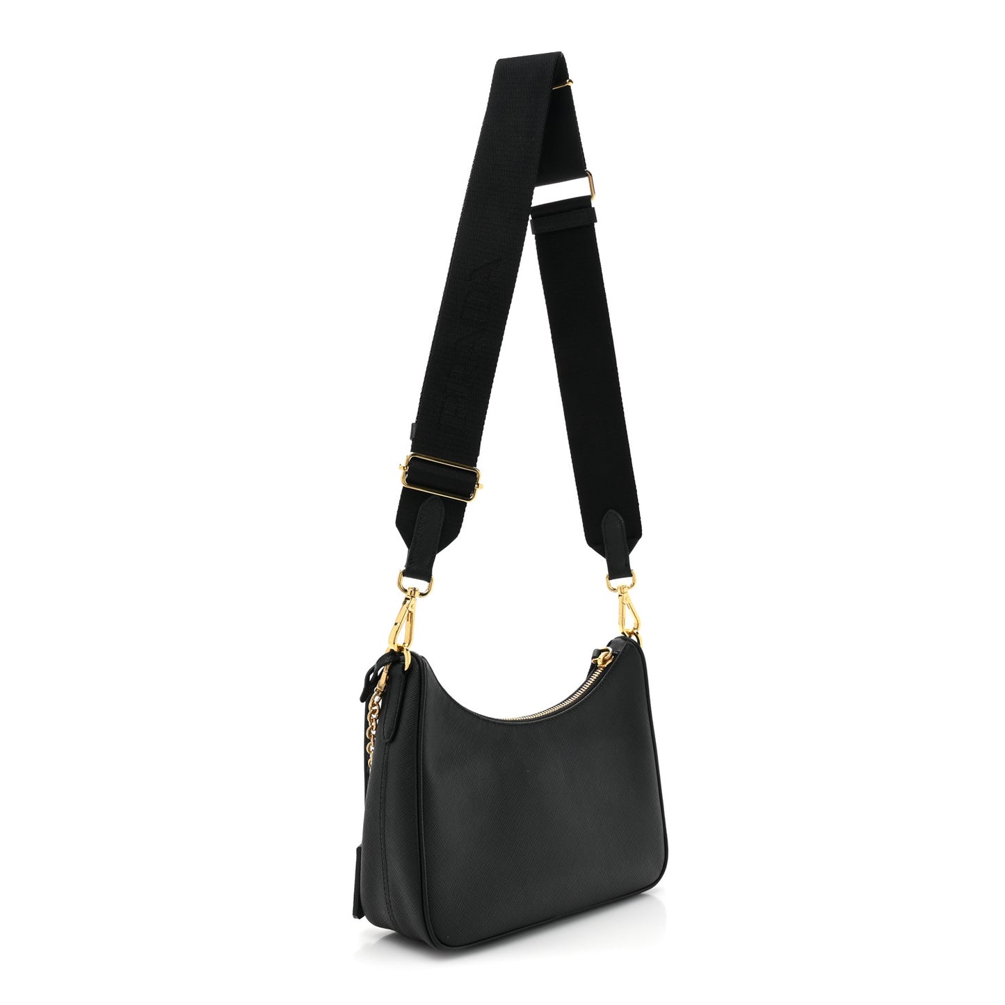 Saffiano Lux Re-Edition 2005 Shoulder Bag Black