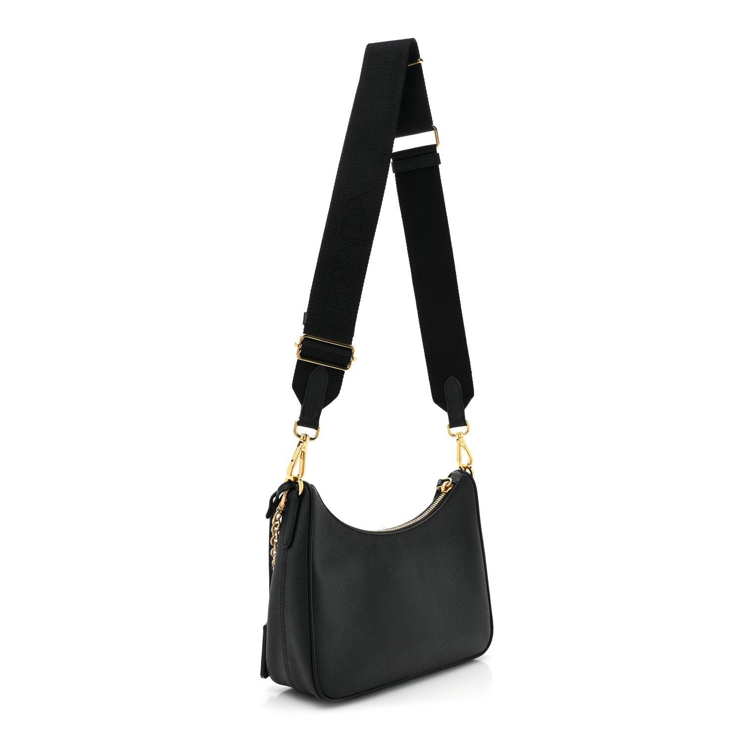 Prada Saffiano Lux Re-Edition 2005 Shoulder Bag Black 3 of 9