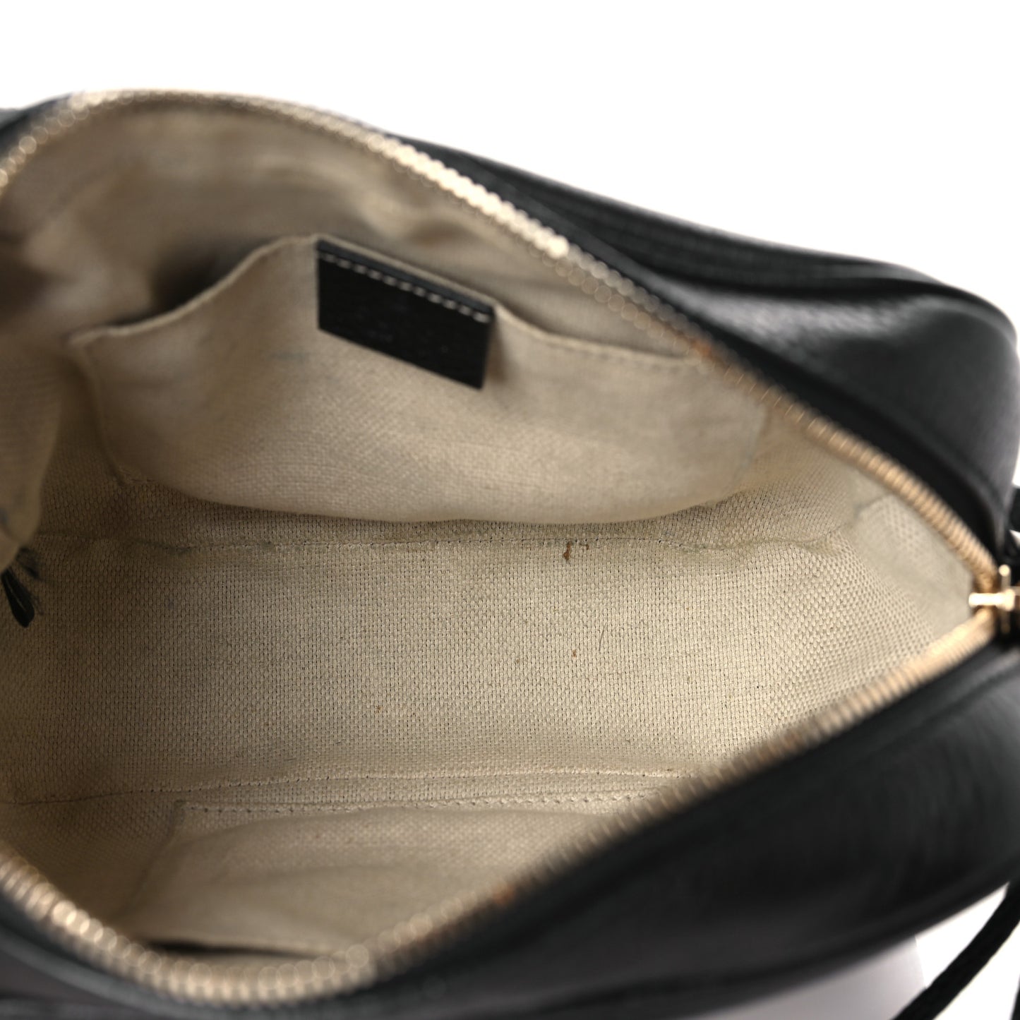 Pebbled Calfskin Small Soho Disco Bag Black