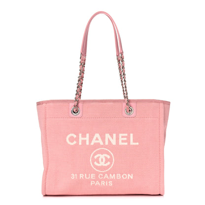 Chanel Mixed Fibers Small Deauville Tote Pink 3 of 10