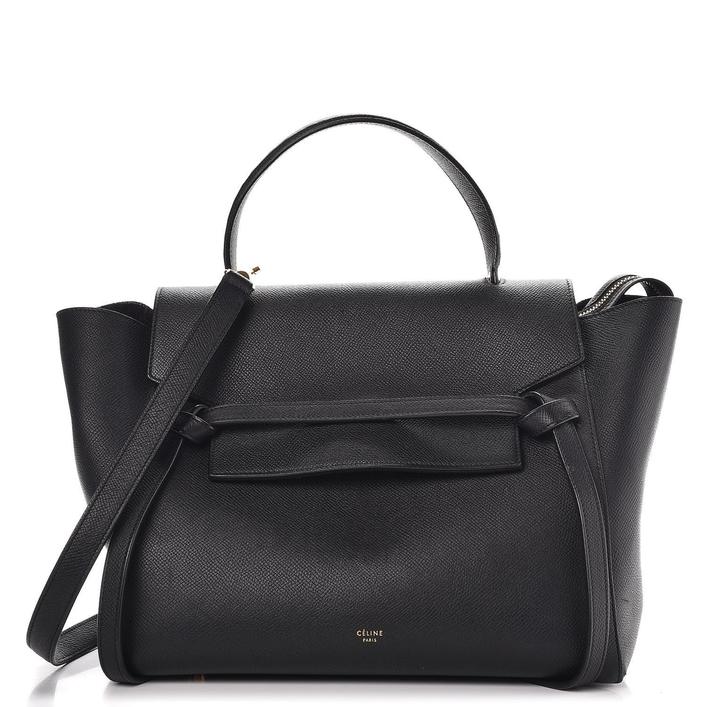 Grained Calfskin Mini Belt Bag Black