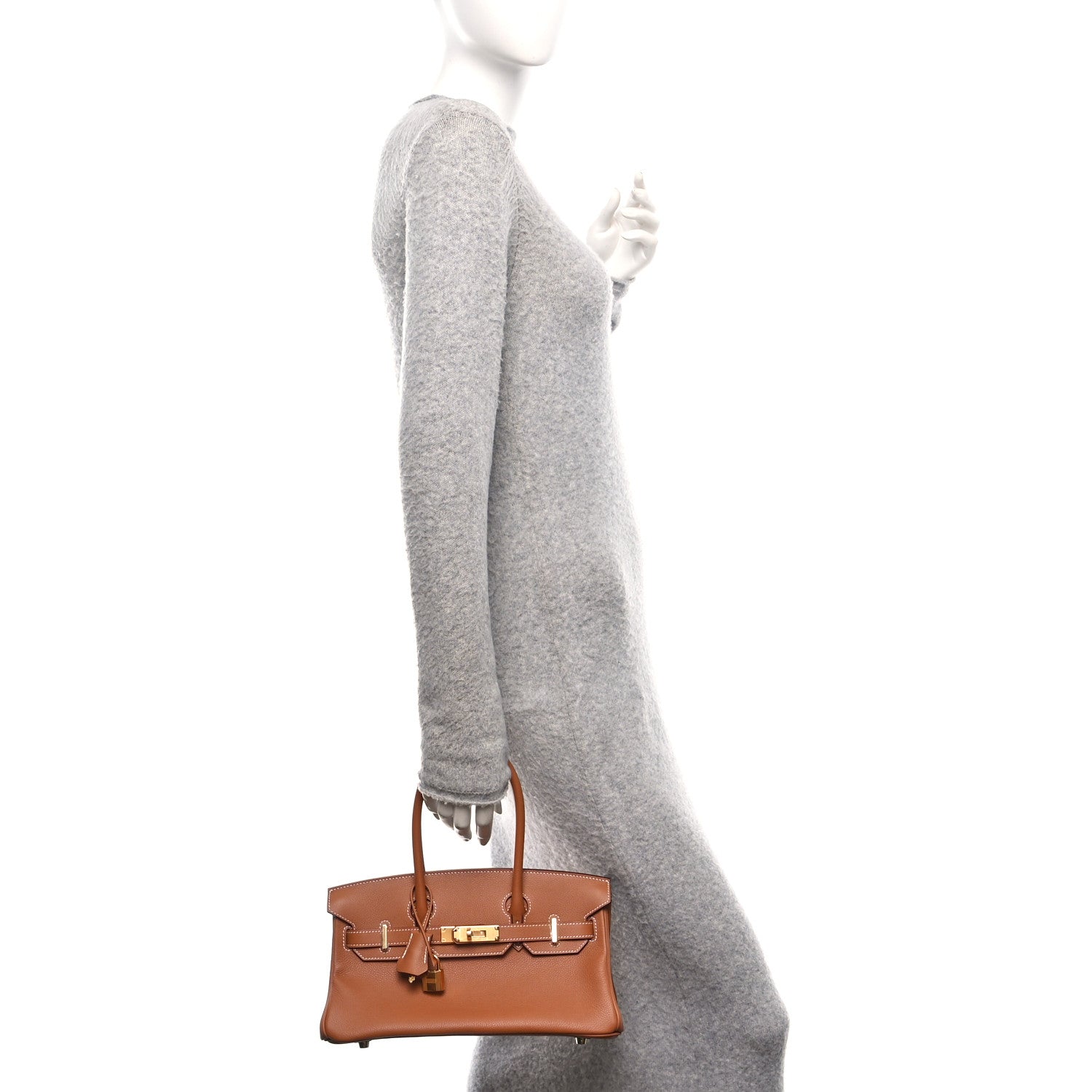 Hermes Evercolor Shoulder Birkin Light 29 Gold 2 of 11