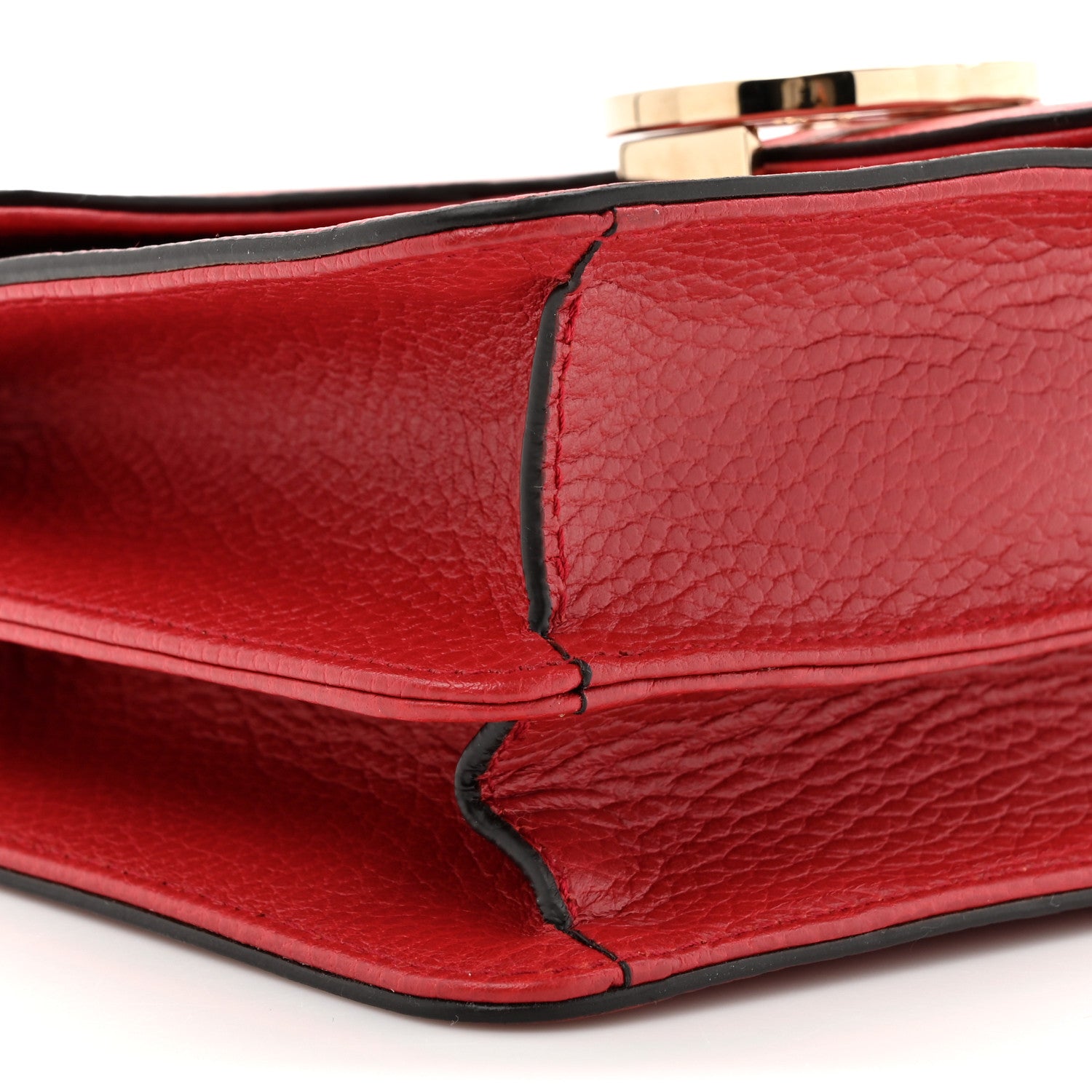 Gucci Dollar Calfskin Small Interlocking G Shoulder Bag Red 10 of 12