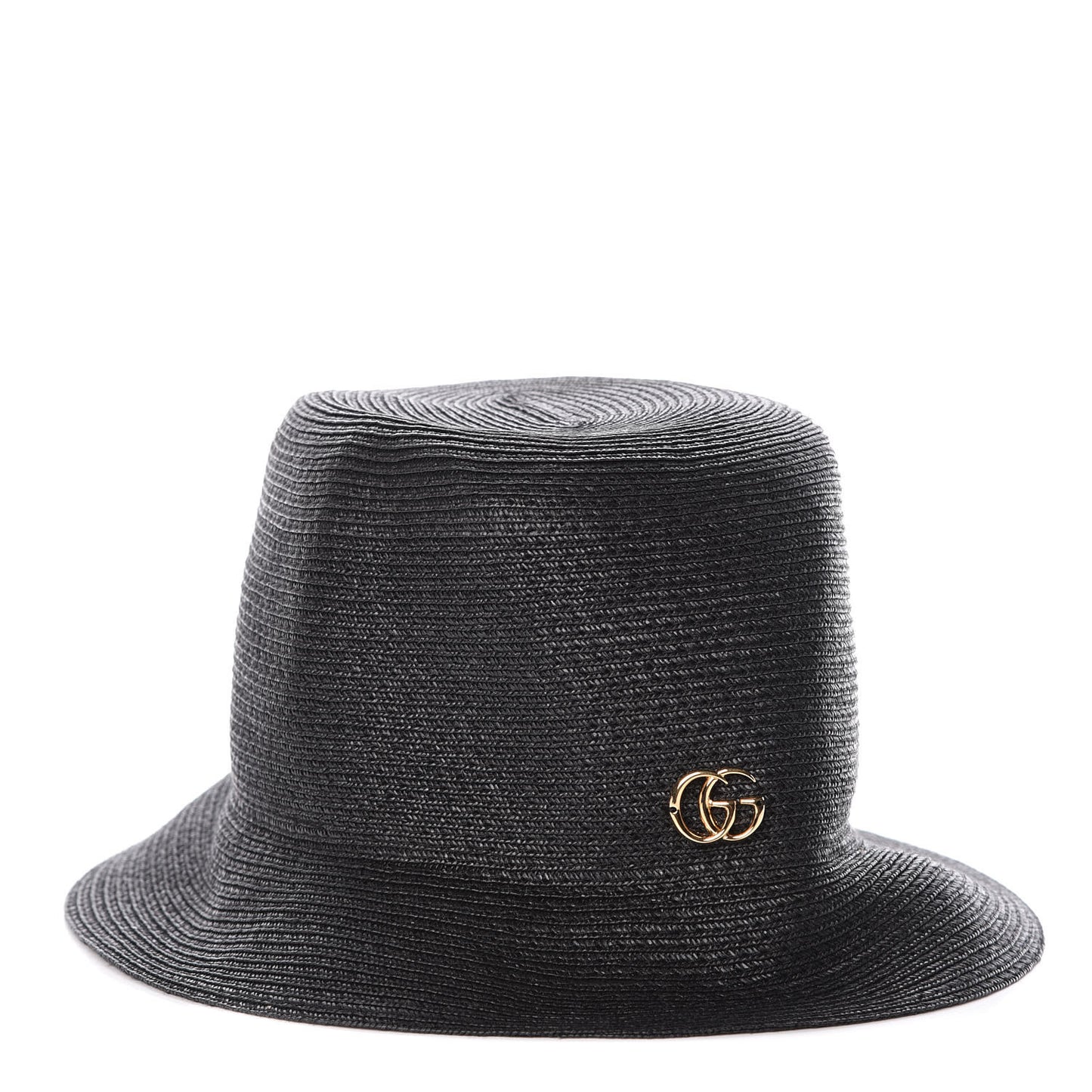Raffia Double G Hat M Black