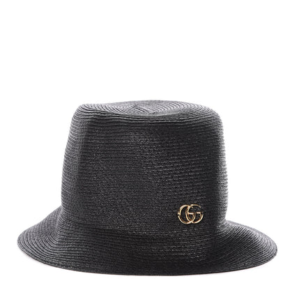 Gucci Raffia Double G Hat M Black 1 of 6