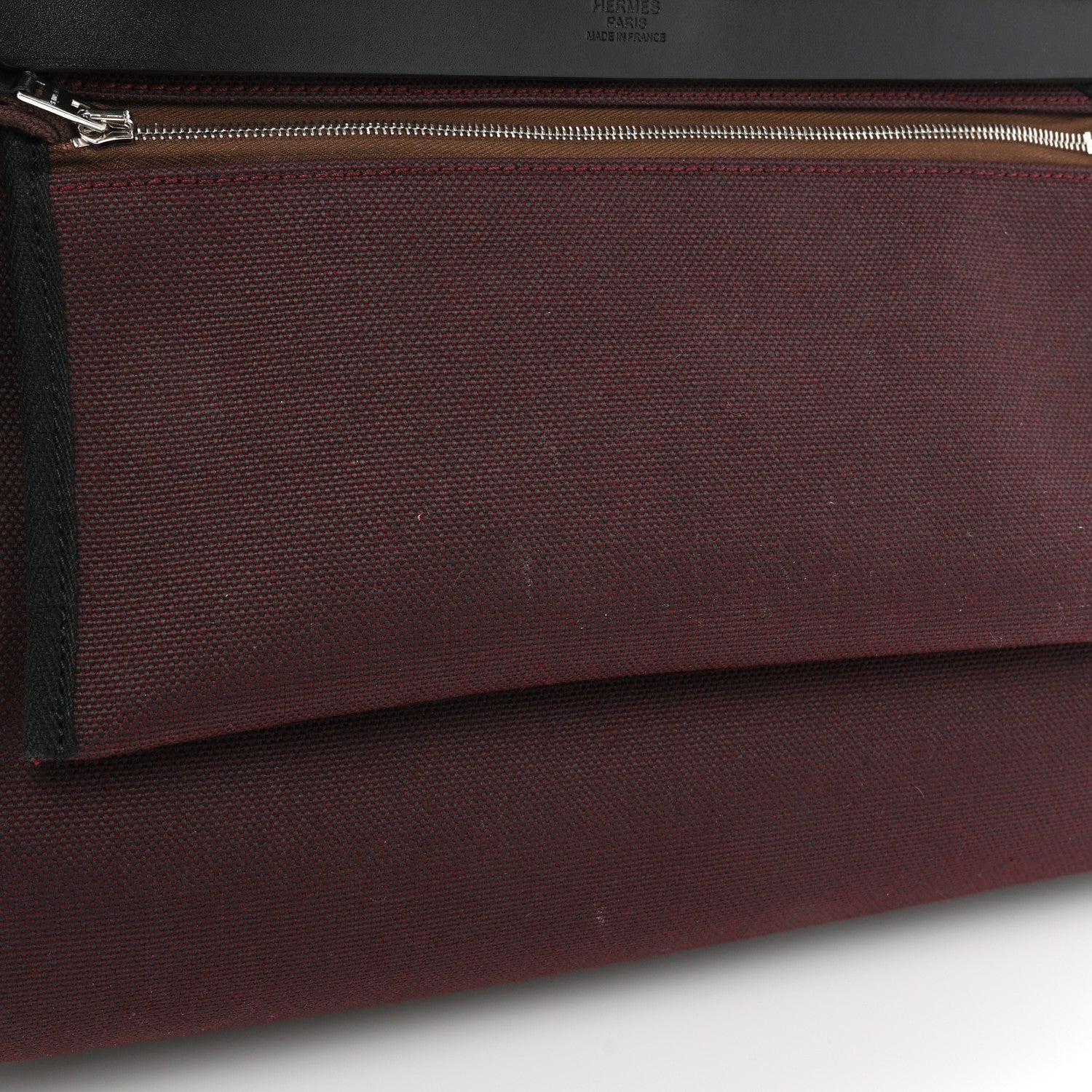 Hermes Military Toile Vache Hunter Herbag Zip PM 31 Rouge Sellier Ebene Black 15 of 15