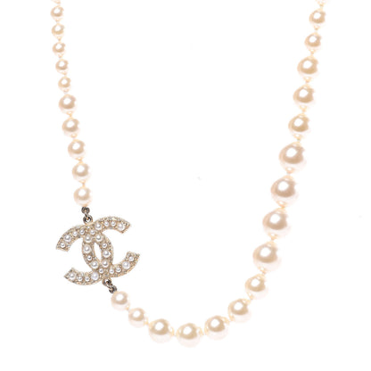 Chanel Pearl CC 100th Anniversary Necklace Light Gold 1 of 5
