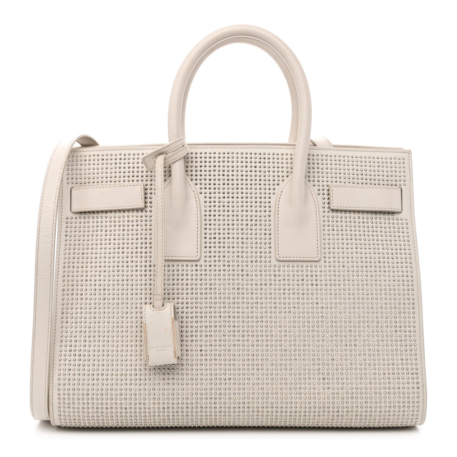 Saint Laurent Calfskin Studded Small Sac De Jour White 1 of 20