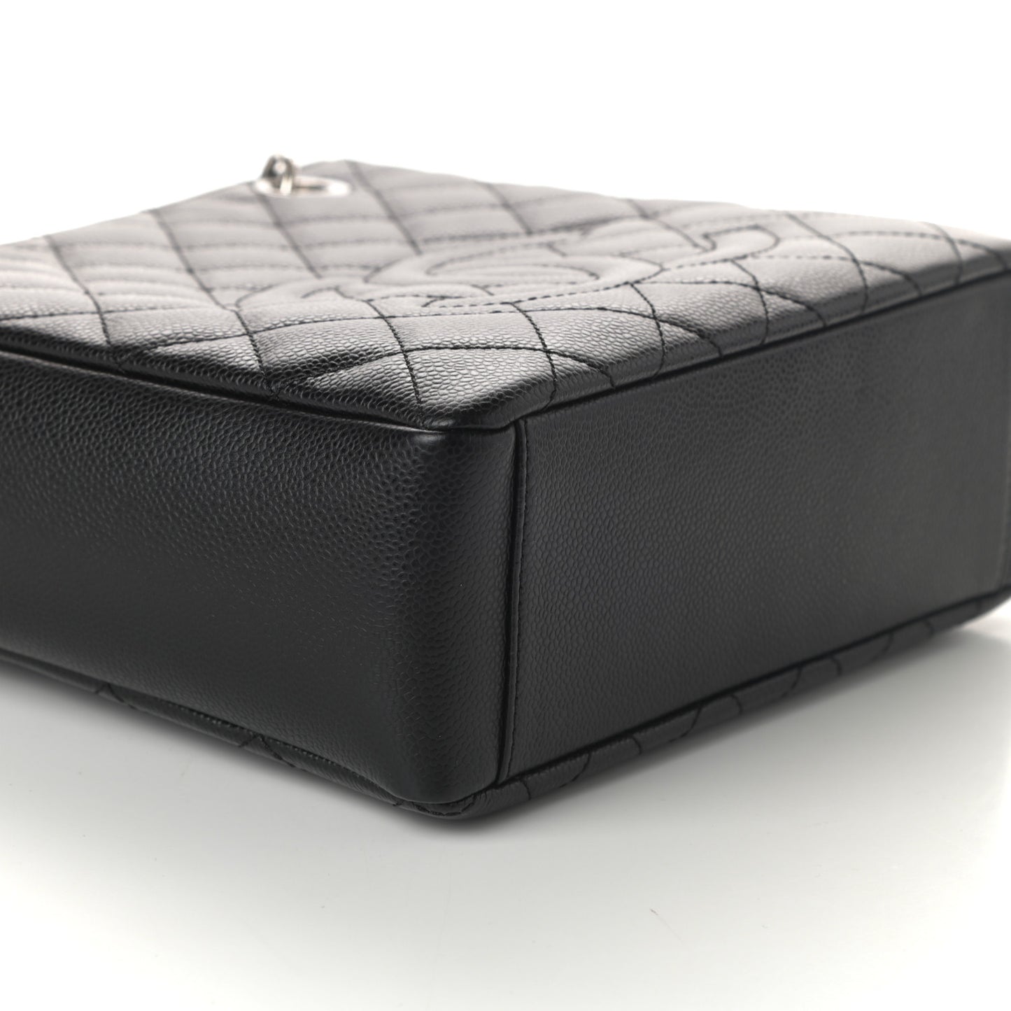Caviar Quilted Petit Shopping Tote PST Black