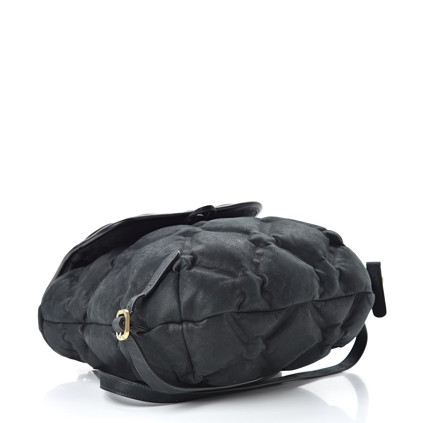 Iridescent Calfskin Quilted Chesterfield Backpack Black