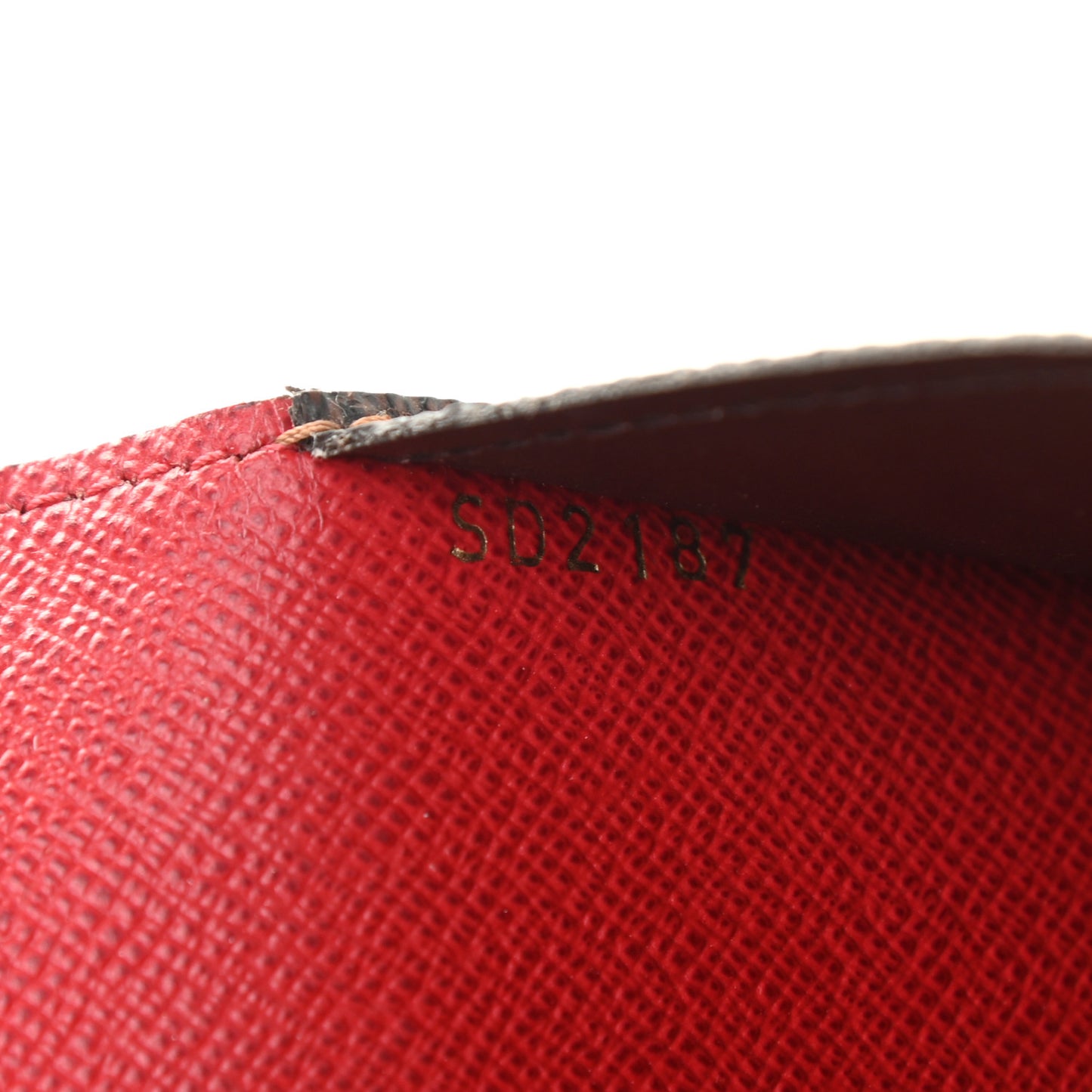 Damier Ebene Josephine Wallet Red