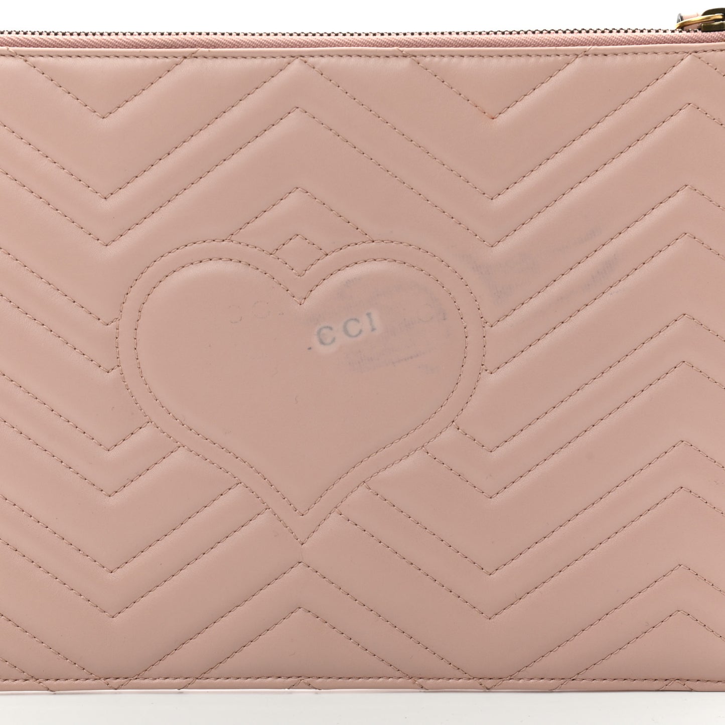 Calfskin Matelasse Large GG Marmont Zip Pouch Perfect Pink