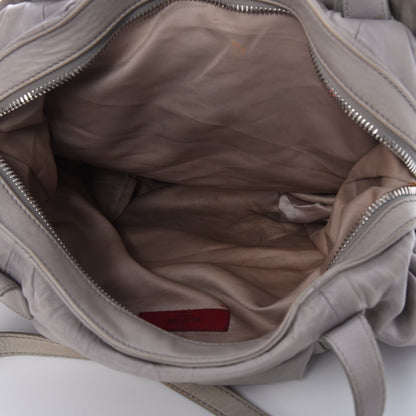 Valentino Garavani Lambskin Petale Tote Light Grey 5 of 9