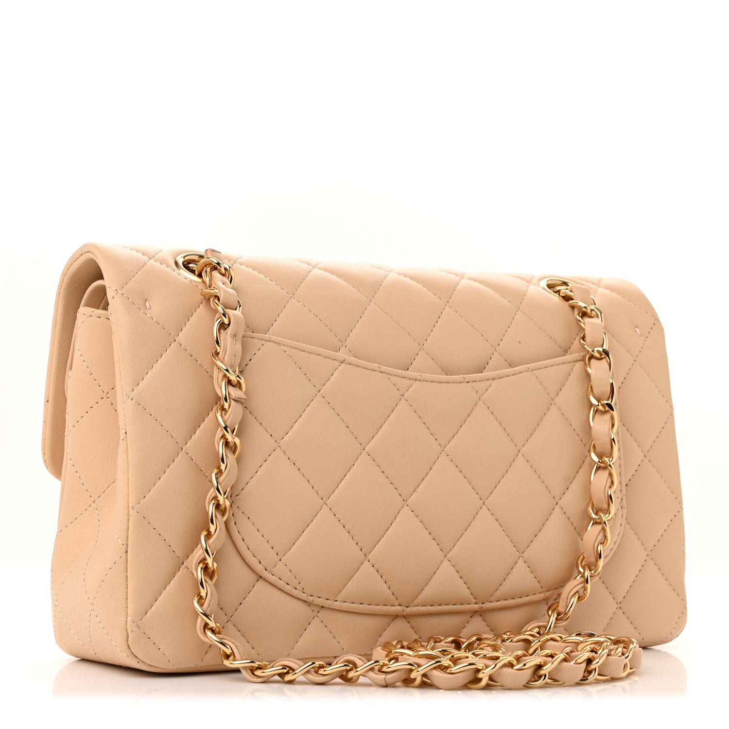 Chanel Lambskin Quilted Small Double Flap Beige 3 of 12
