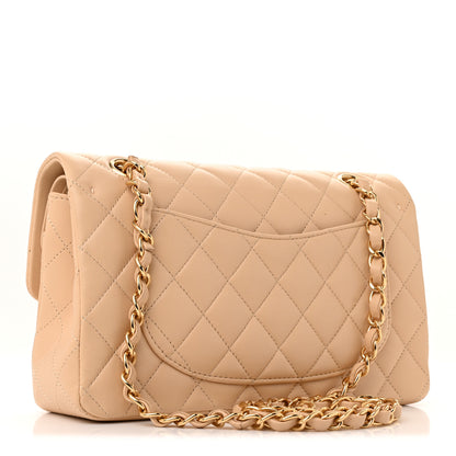 Chanel Lambskin Quilted Small Double Flap Beige 3 of 12