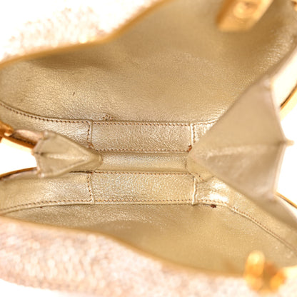 Judith Leiber Crystal Heart Minaudiere Clutch Gold 4 of 14