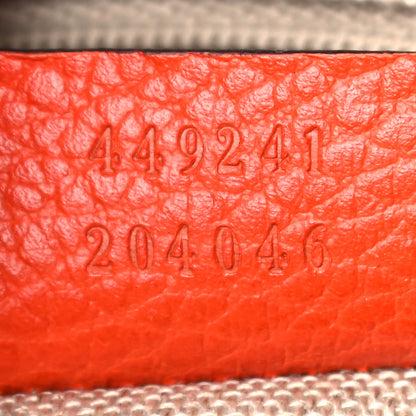 Gucci Monogram Dollar Calfskin Small Bree Tote Beige Ebony Sun Orange 7 of 13