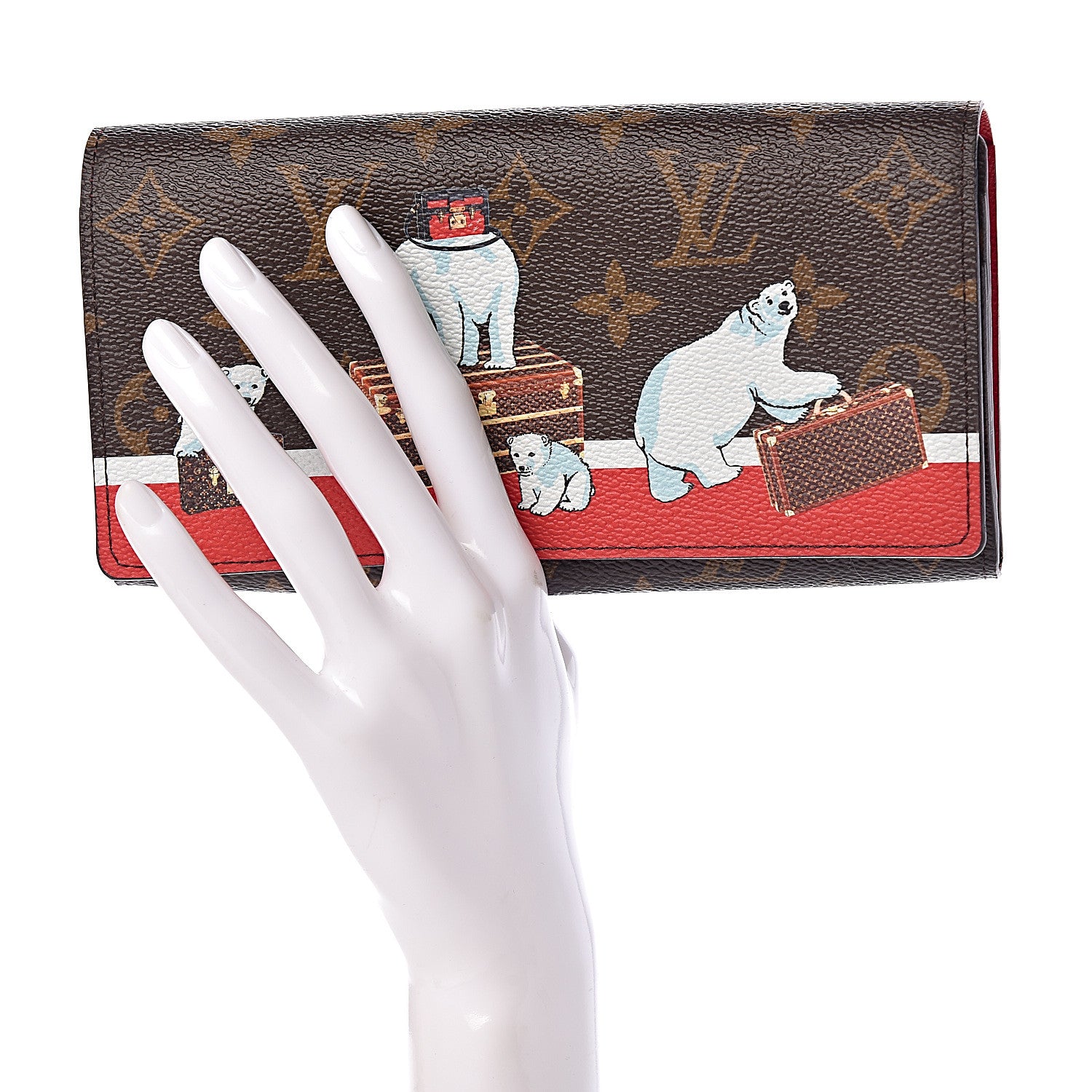 Louis Vuitton Monogram 2017 Christmas Animation Sarah Wallet 2 of 9