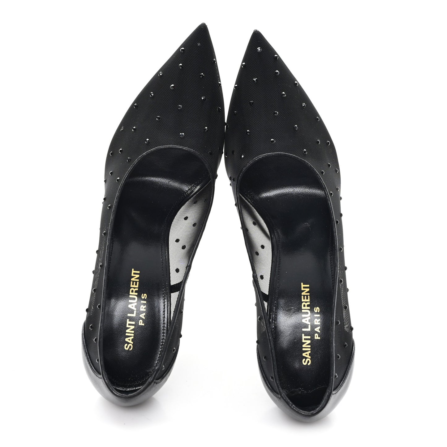 Rhinestone Mesh 105 Anja Pumps 39.5 Black