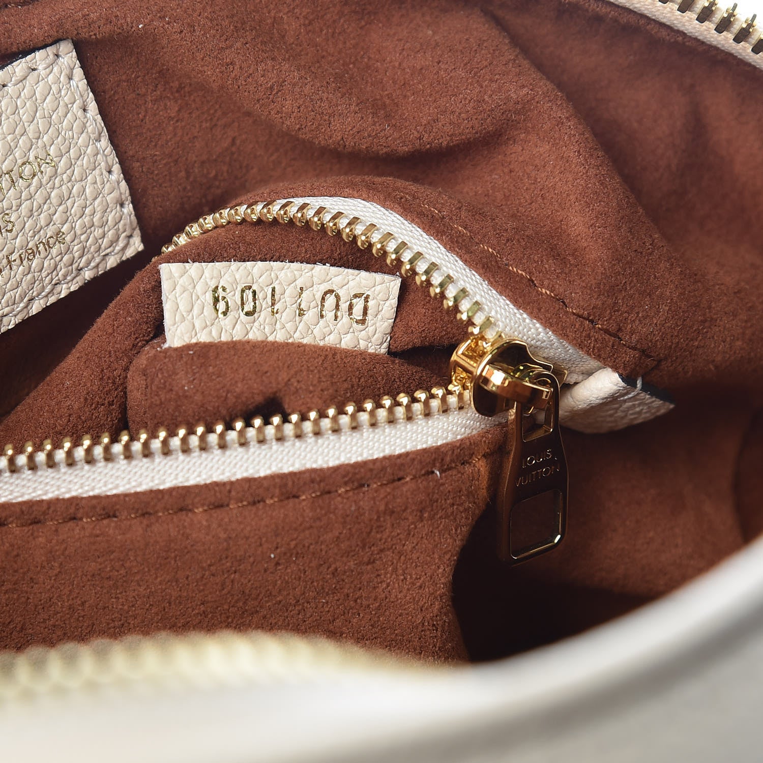 Louis Vuitton Empreinte Calfskin Speedy Bandouliere 25 NM Creme Caramel 7 of 10