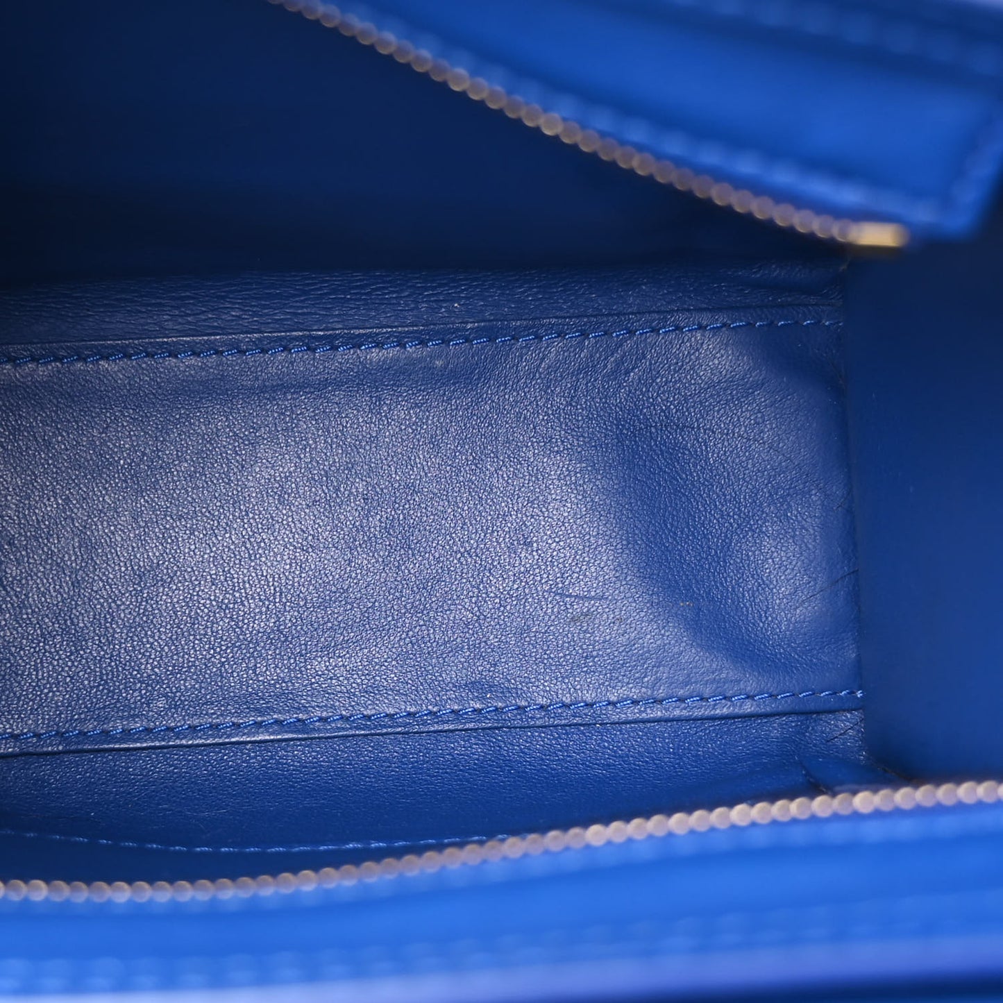 Smooth Calfskin Nano Luggage Royal Blue