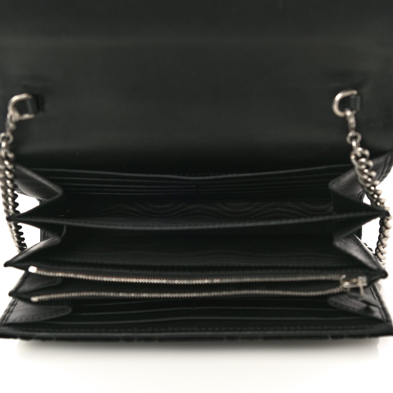 Gucci Velvet GG Monogram Mini Dionysus Chain Wallet Black 5 of 11